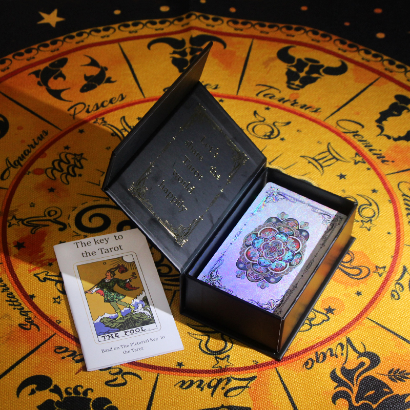 Silver Foil Mandala Tarot Card Deck | Rider-Waite-Smith Premium Cards
