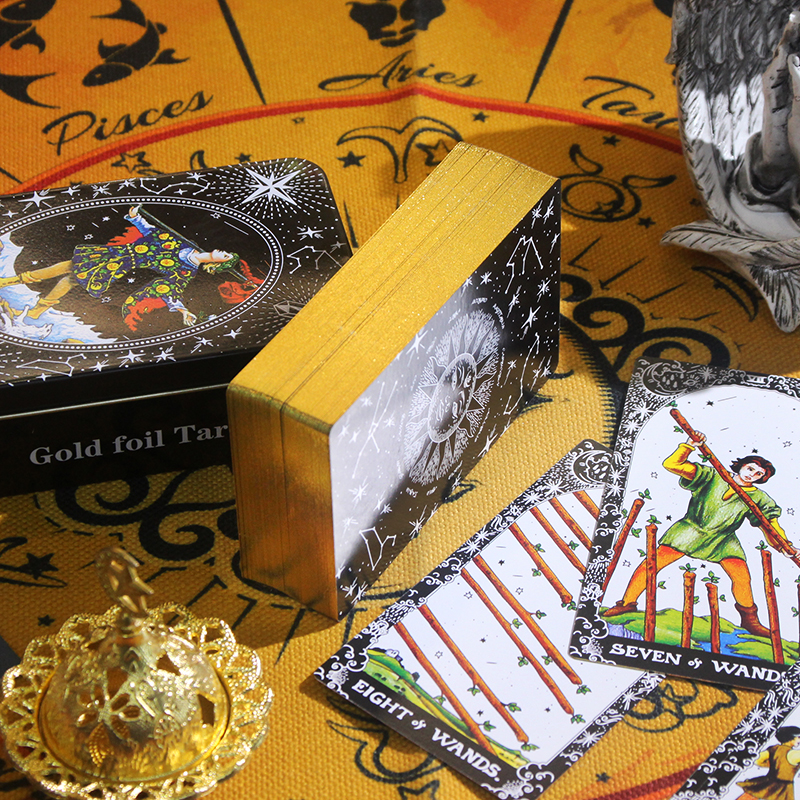 Black Gold Foil Trim Tarot Card Deck | Rider-Waite-Smith