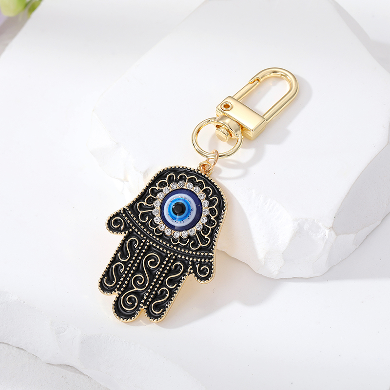 Hamsa, Hand of Fatima Evil Eye Keychain | Spiritual Key Charm Accessories