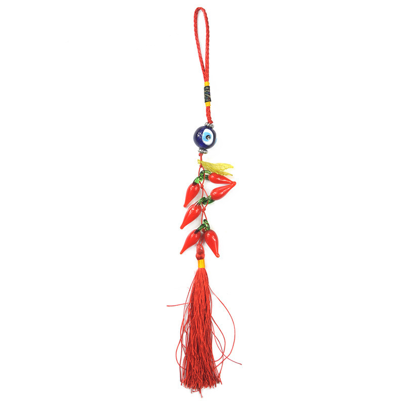 Evil Eye Chilli Hot Chilli Pepper Keychain | Nazar Key Accessories