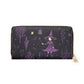 Purple Witch Zipper Wallet | Dark Forest Premium Wallet Design
