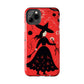 Red Dark Forest Witch Tough iPhone Cases | Abstract Witchy Protective Phone Case | Impact-Resistant, Anti-Shock | iPhone 15