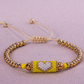 Gold Beaded Heart Bracelet