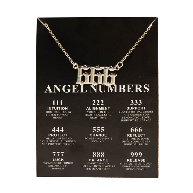 Gold / Silver Angel Numbers Necklace | 222, 333, 999 | Stainless Steel Jewelry