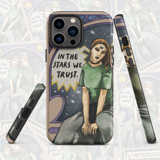 'In the Stars We Trust' Tarot Card Style Durable iPhone Case
