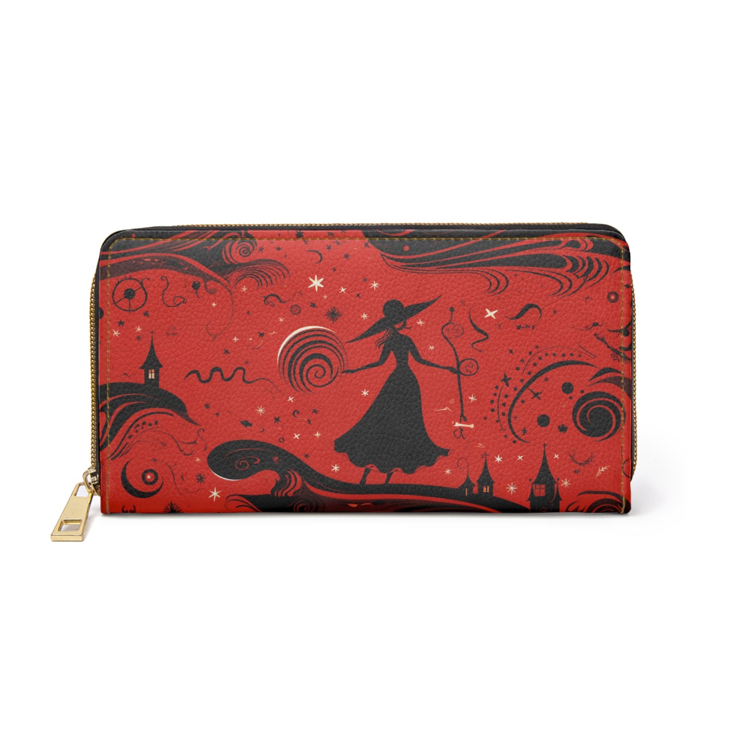 Mystery Witch Zipper Wallet | Red Witchy Themed Premium Design