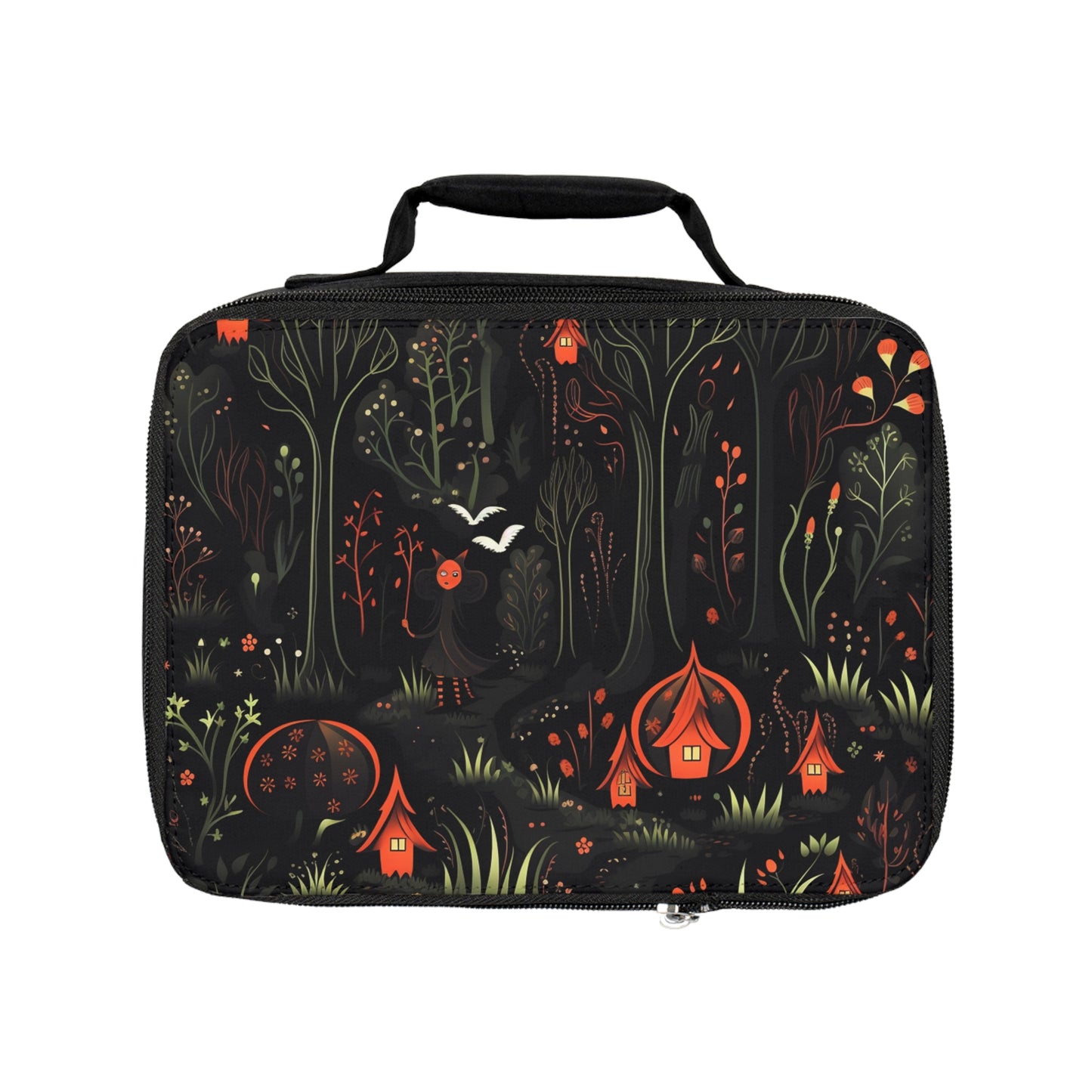 Witch in the Dark Forest Zipper Lunch Bag | Foliage, Witchy Homes