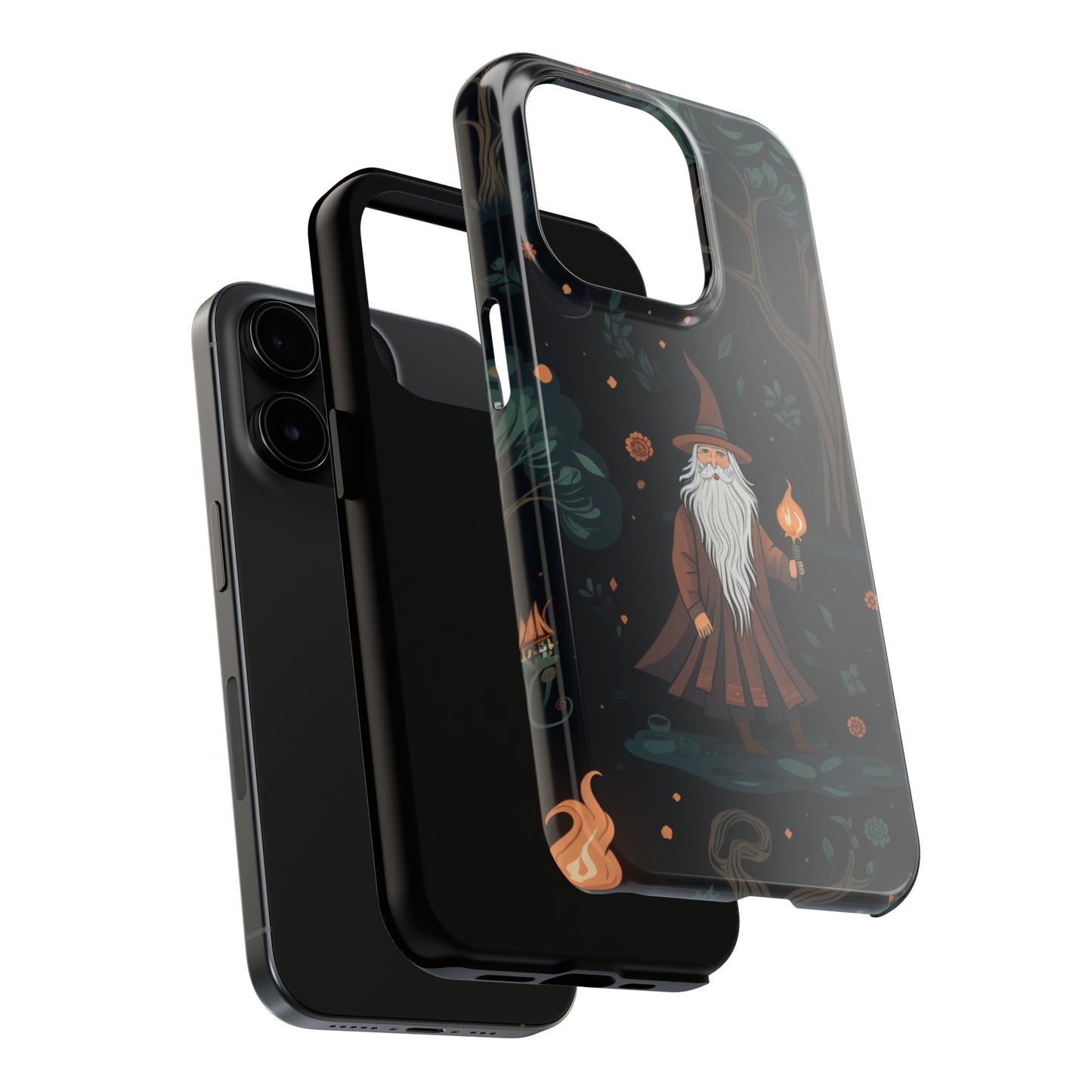 Wizard in the Dark Forest Tough iPhone Cases | Impact-Resistance, Anti-Shock Phone Case and Accessory | Premium Spiritual Design