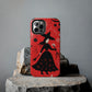 Red Dark Forest Witch Tough iPhone Cases | Abstract Witchy Protective Phone Case | Impact-Resistant, Anti-Shock | iPhone 15