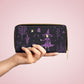 Purple Witch Zipper Wallet | Dark Forest Premium Wallet Design