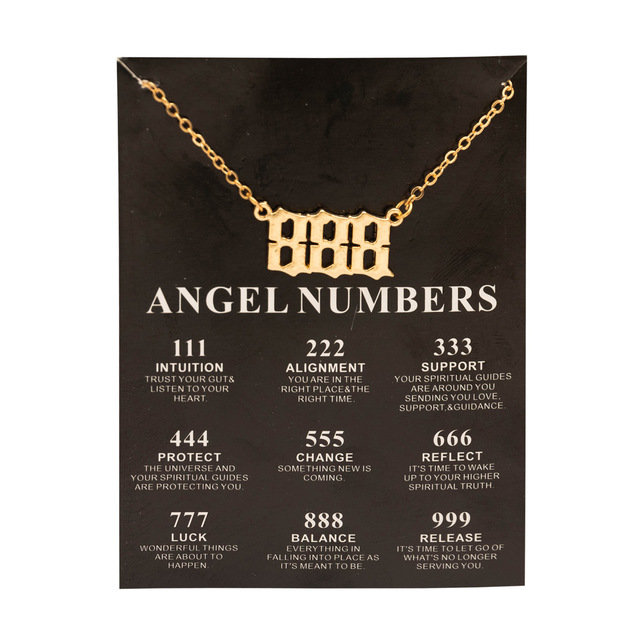 Gold / Silver Angel Numbers Necklace | 222, 333, 999 | Stainless Steel Jewelry