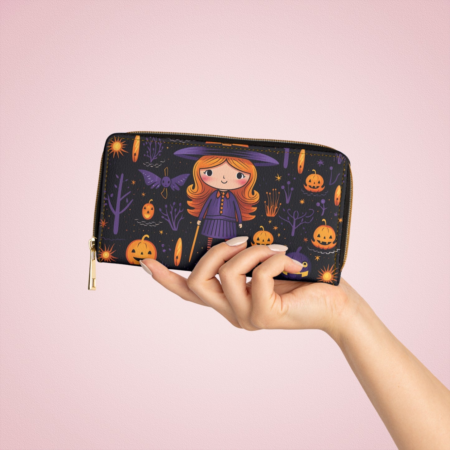Ginger Halloween Witch Zipper Wallet | Witchy, Halloween Themed Accessories