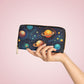 Cosmic - Celestial Zipper Wallet | Galaxy, Astronomy, Deep Space Themed Wallet Design