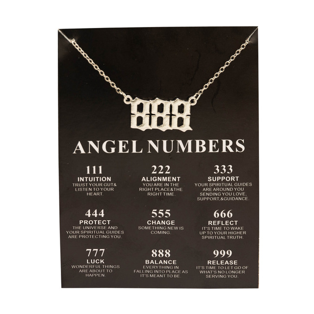 Gold / Silver Angel Numbers Necklace | 222, 333, 999 | Stainless Steel Jewelry