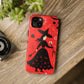 Red Dark Forest Witch Tough iPhone Cases | Abstract Witchy Protective Phone Case | Impact-Resistant, Anti-Shock | iPhone 15