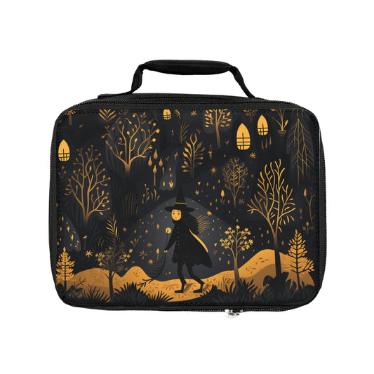 Spooky Witch in the Dark Forest Zipper Lunch Bag | Witchy Accessories
