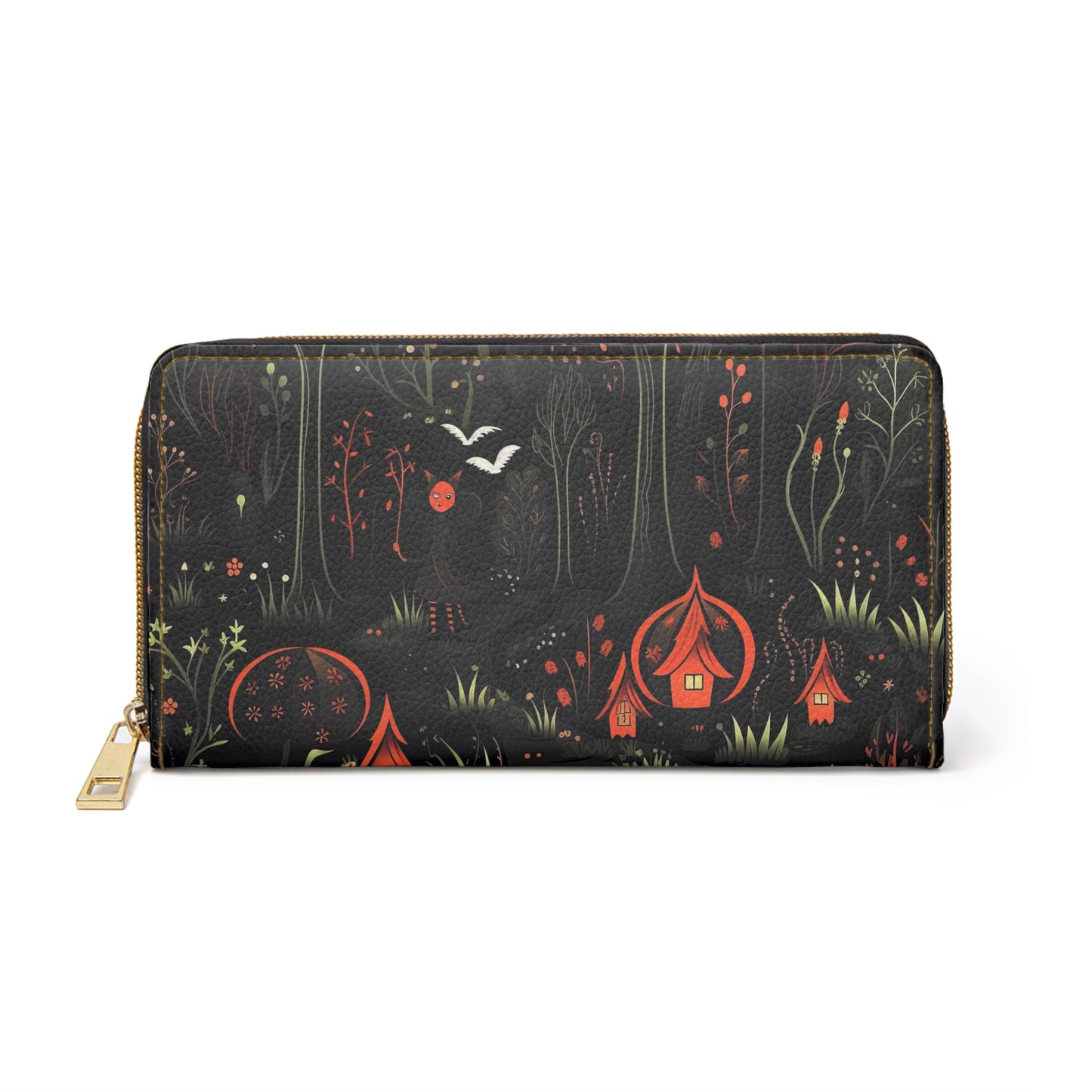 Witch in the Dark Forest Zipper Wallet | Foliage, Witchy Wallet Design