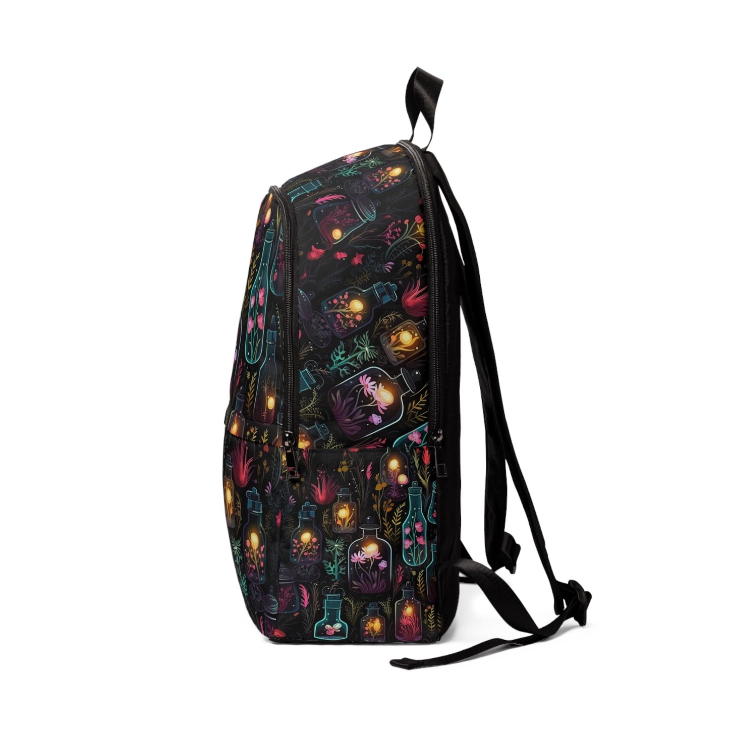 Dark Forest Witchy Unisex Fabric Backpack | Potions, Tinctures | Waterproof