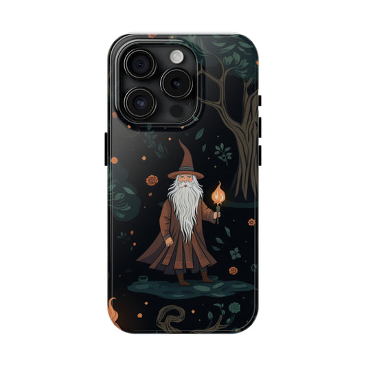 Wizard in the Dark Forest Tough iPhone Cases | Impact-Resistance, Anti-Shock Phone Case and Accessory | Premium Spiritual Design