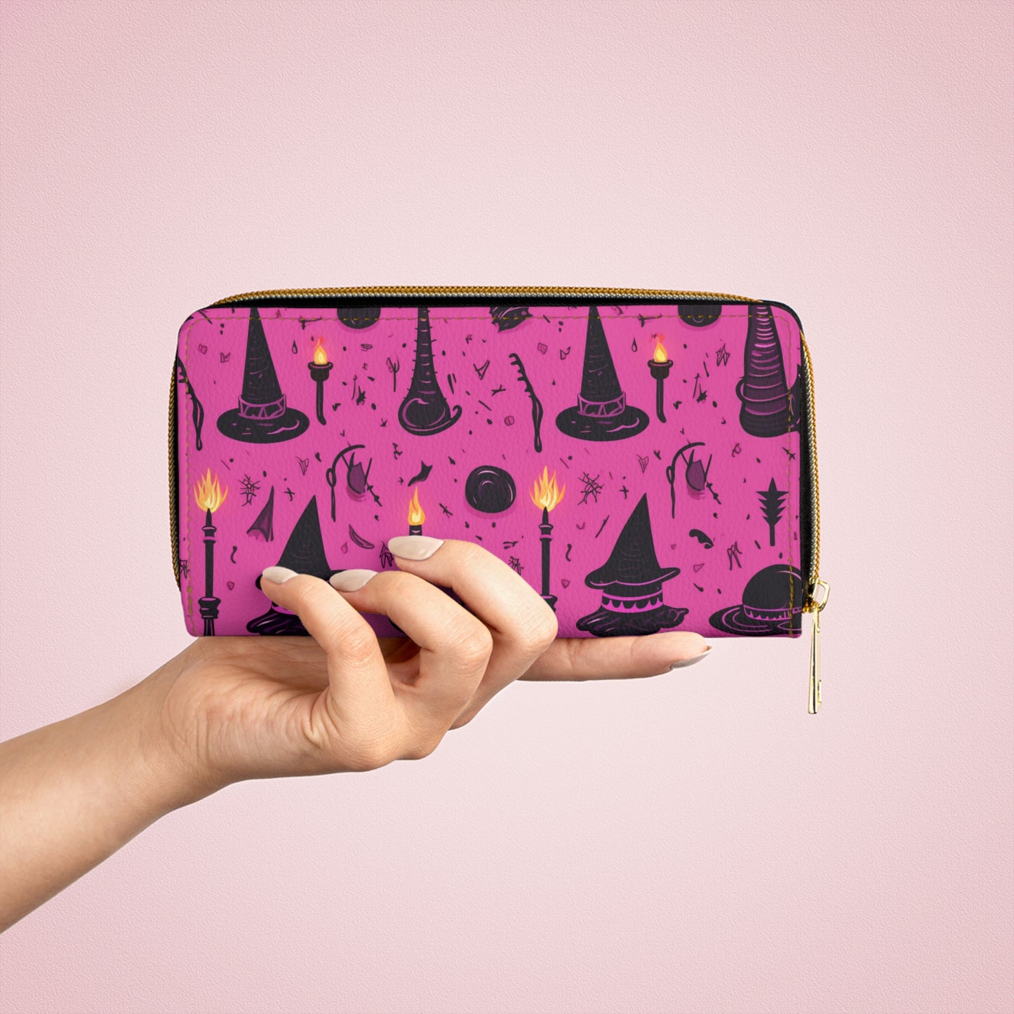 Hot Pink Witch's Hat Wallet | Premium Wallet Design