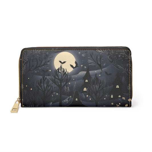 Witchy themed Zipper Wallet | Witch, Full Moon, Cauldron Themed
