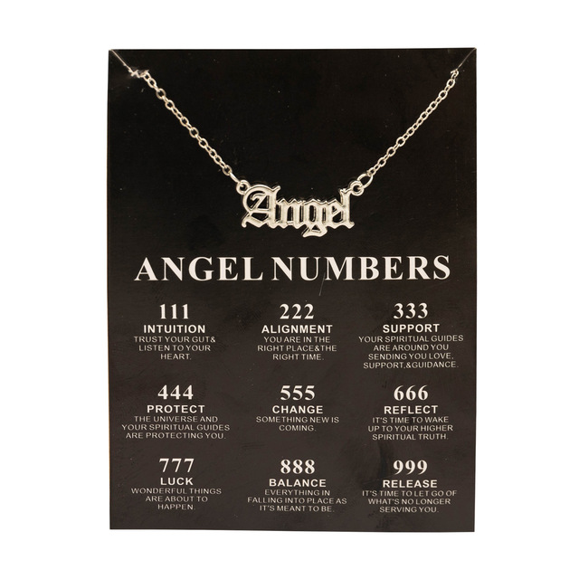 Gold / Silver Angel Numbers Necklace | 222, 333, 999 | Stainless Steel Jewelry