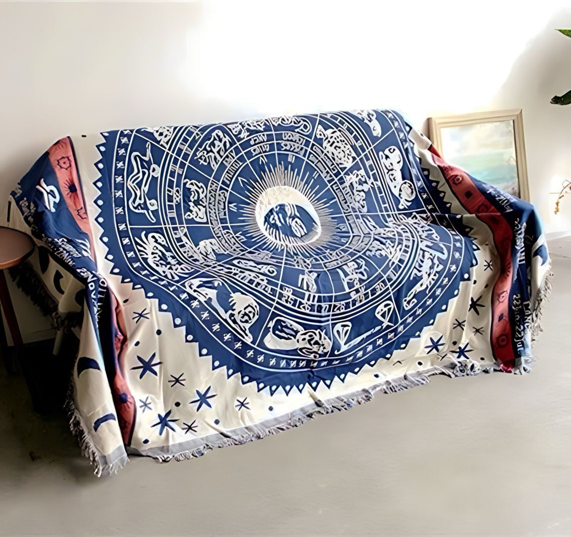 Zodiac Blanket - Tapestry - Rug | Astrology and Constellations Design | Home Decor