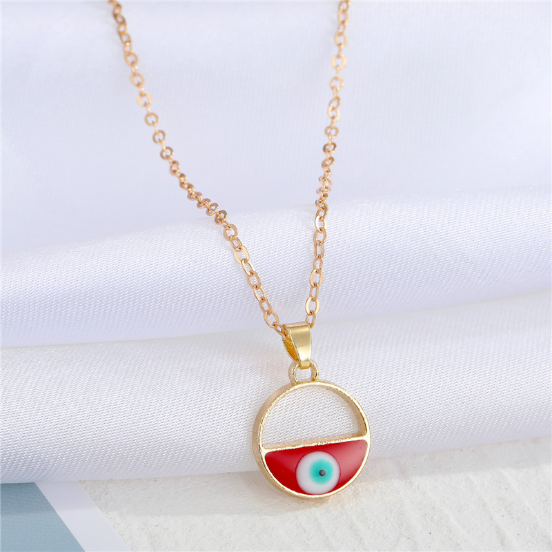 Accent Evil Eye Pendant Necklace | Aesthetic Hamsa Protection Design
