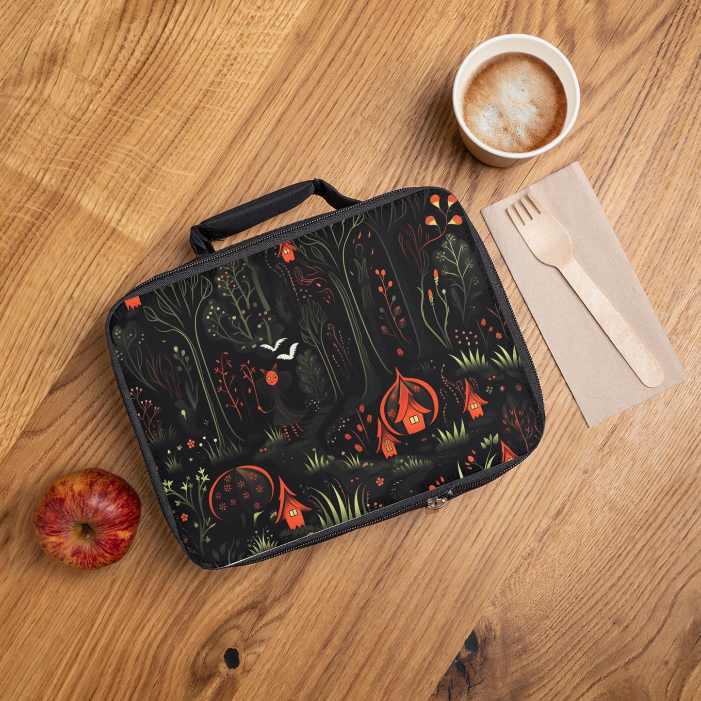 Witch in the Dark Forest Zipper Lunch Bag | Foliage, Witchy Homes