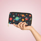 Celestial Saturn - Planets Zipper Wallet | Cosmic Themed Accessories