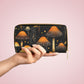 Dark Forest Botanical Mushroom Zipper Wallet | Premium Wallet Design