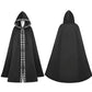 Hooded Witch Cloak Cosplay Costume | Unisex, Crescent Moon Design | Black, Red, Green, Purple, Blue