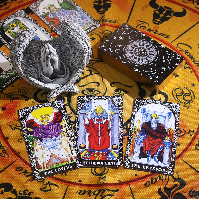 Black Gold Foil Trim Tarot Card Deck | Rider-Waite-Smith