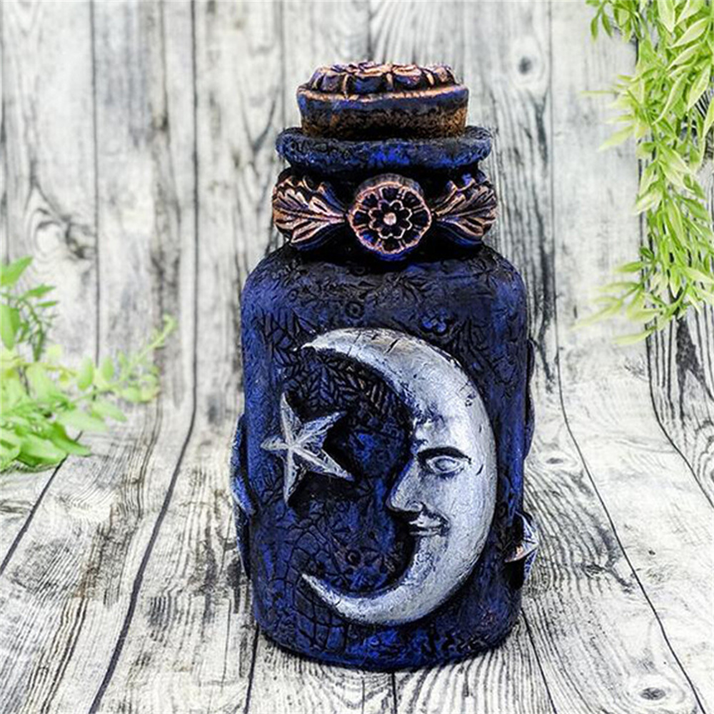 Witchy Pagan Decorative Vase - Jar | Earthy Resin Jar