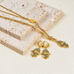 Gold Evil Eye Hamsa Earrings & Necklace Set | 316L Stainless Steel Nazar Jewelry