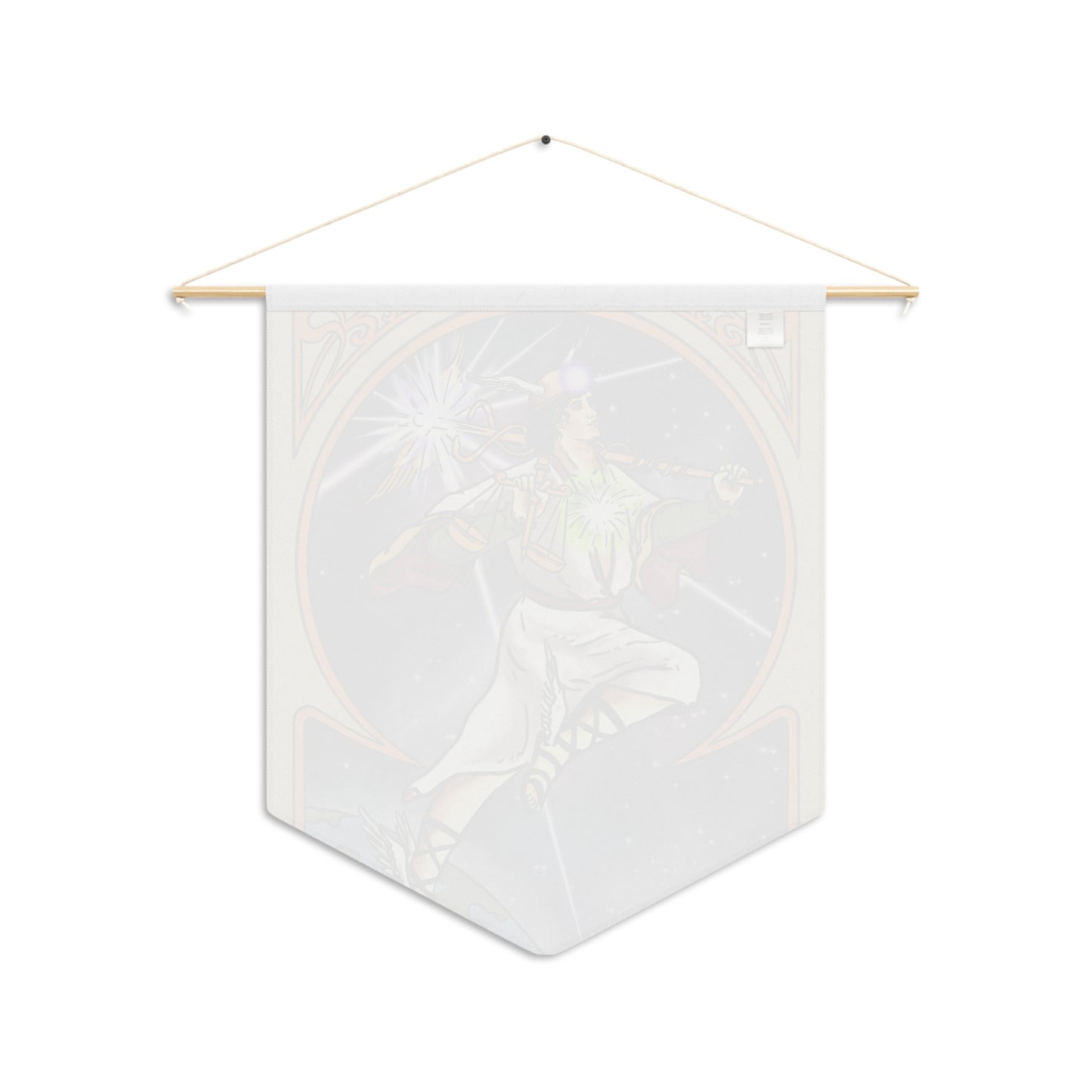 'The Fool Becomes Enlightened' Tarot Card Hanging Wall Pennant | Greek God Hermes