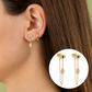 Gold Evil Eye Dangling Earrings | S925 Sterling Silver | Nazar, Spiritual Jewelry