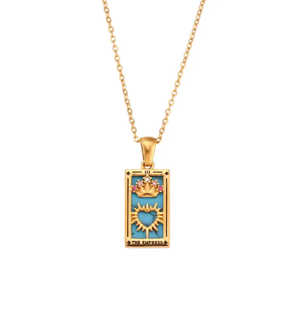 18k Gold Plated Dainty Tarot Card Necklace | Silver / Gold Jewelry