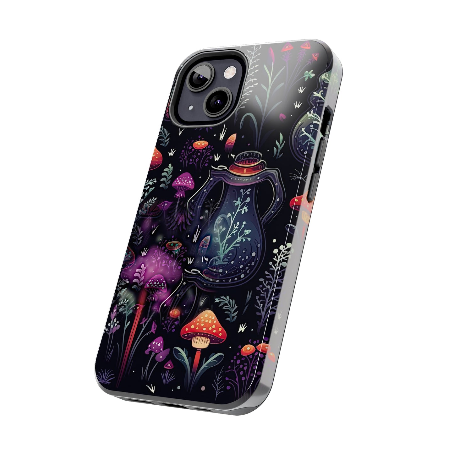 Fungi Mushroom Tough iPhone case | Witchy Dark Forest Aesthetic | Purple Foliage