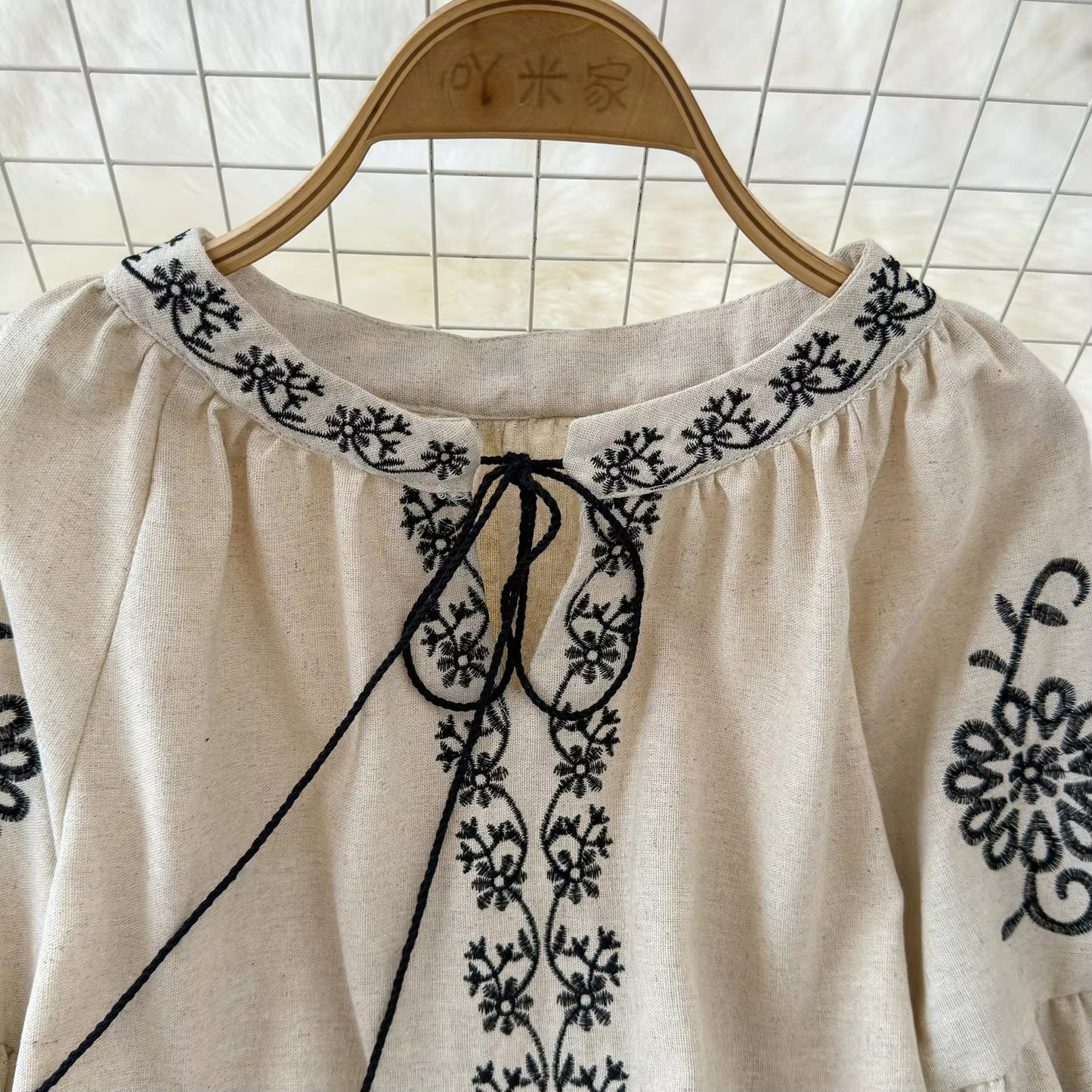 Bohemian Aesthetic Sleeve Top, High-Quality Stiched Design and Pattern