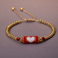 Gold Beaded Heart Bracelet