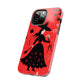 Red Dark Forest Witch Tough iPhone Cases | Abstract Witchy Protective Phone Case | Impact-Resistant, Anti-Shock | iPhone 15