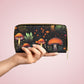 Mushroom Zipper Wallet | Dark Forest, Witchy, Witch Wallet Design