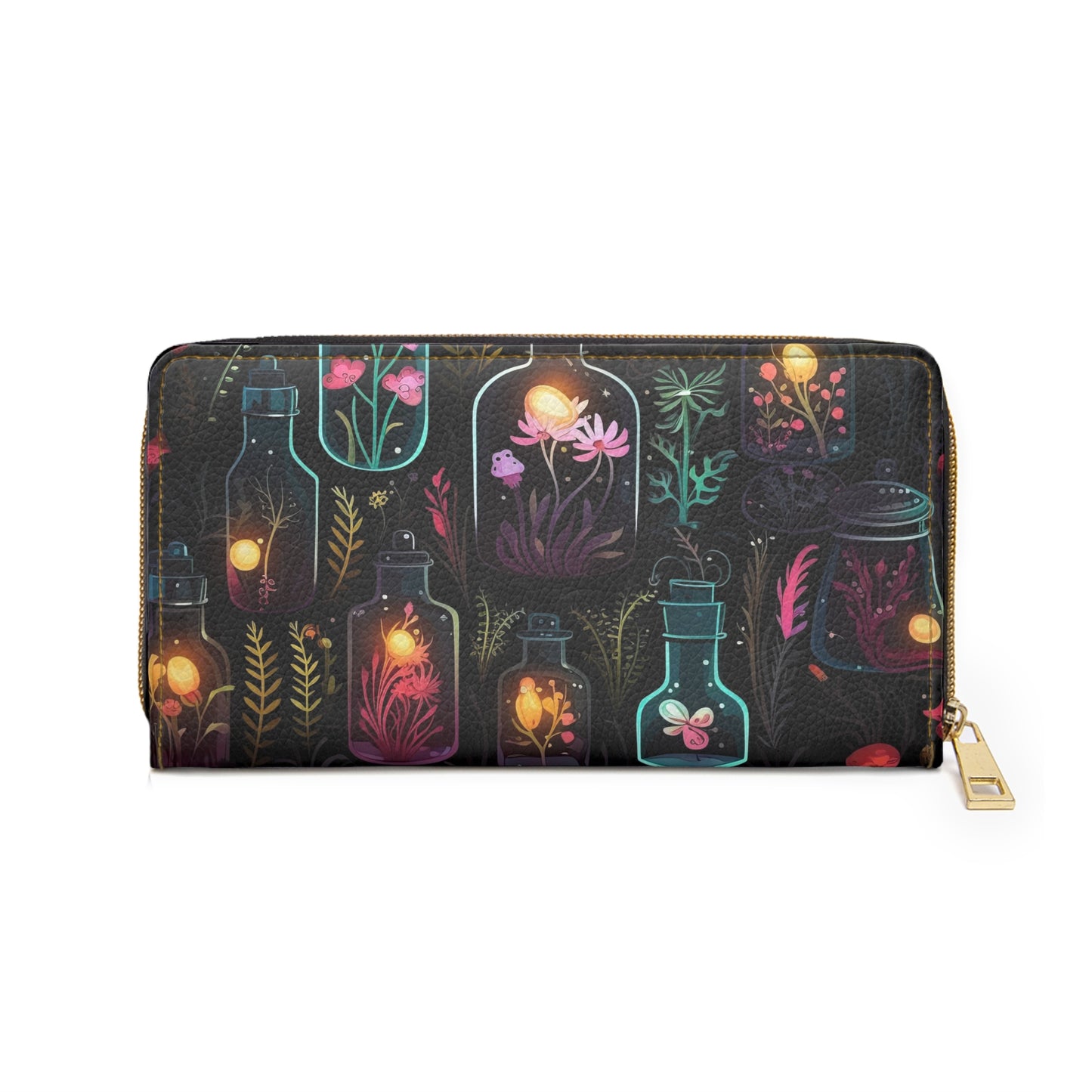 Dark Forest Tincture Zipper Wallet | Witchy Potion Wallet Design