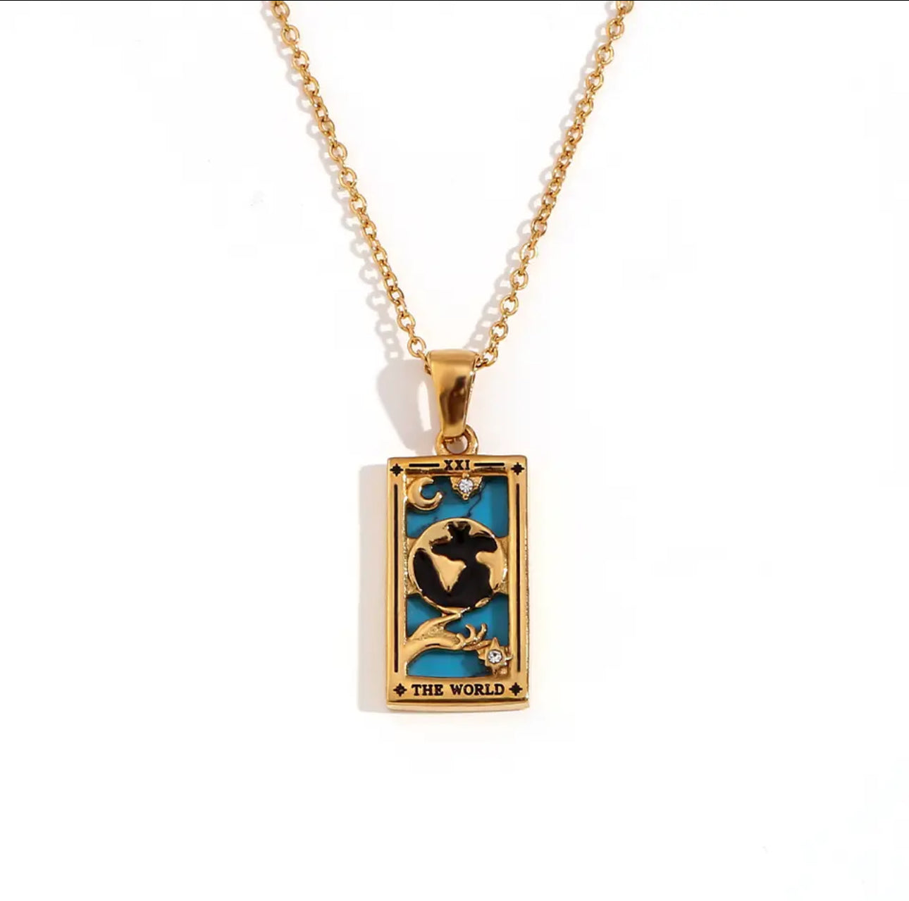 18k Gold Plated Dainty Tarot Card Necklace | Silver / Gold Jewelry