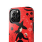 Red Dark Forest Witch Tough iPhone Cases | Abstract Witchy Protective Phone Case | Impact-Resistant, Anti-Shock | iPhone 15