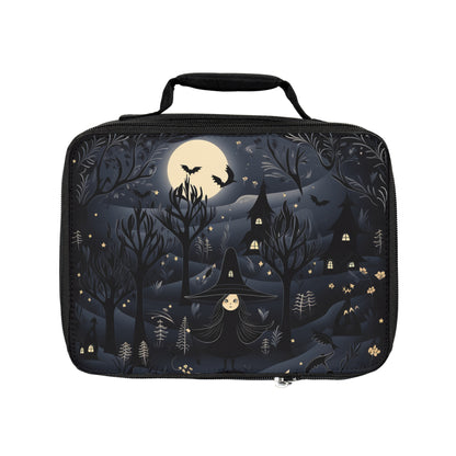 Witchy Themed Lunch Bag | Full Moon, Bats in the Dark Forest