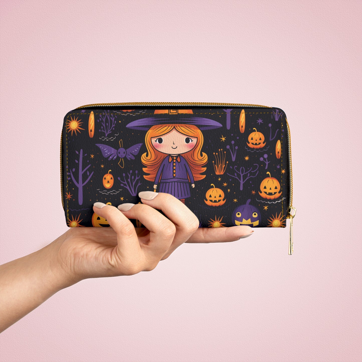 Ginger Halloween Witch Zipper Wallet | Witchy, Halloween Themed Accessories