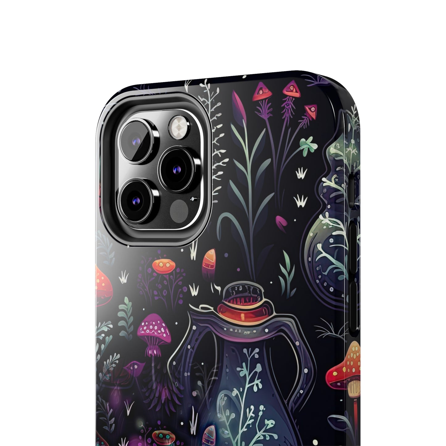 Fungi Mushroom Tough iPhone case | Witchy Dark Forest Aesthetic | Purple Foliage