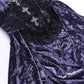 Elegant Goth Purple Velvet Dress | Gothic, Emo, Strap Sleeve Style